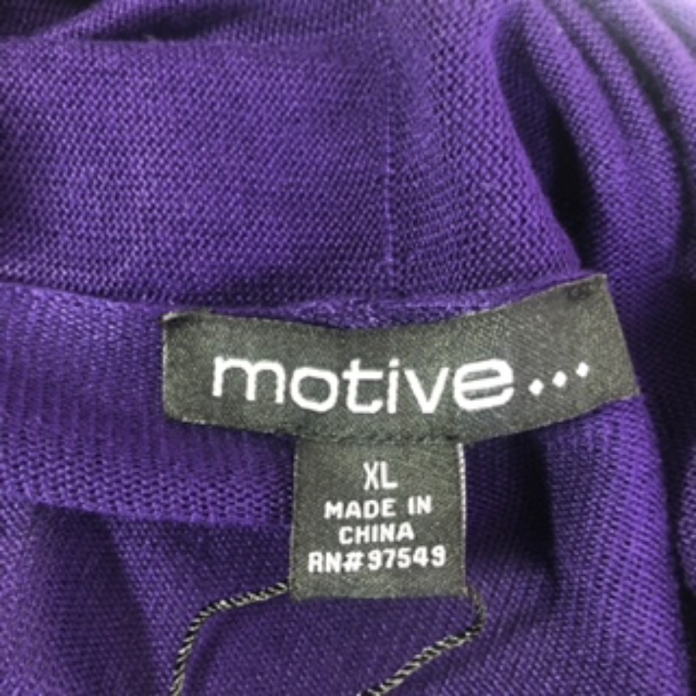 NWT Motive Purple Faux Tank Purple Long Sleeve Cardigan Tunic Size XL - Picture 4 of 8